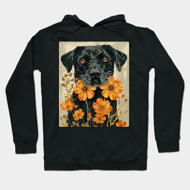 Labrador Retriever dog Flowers Photo Art Design For Dog Onwer Hoodie by karishmamakeia